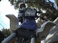 One handed bicycle on quad