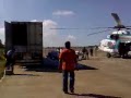 UN Humanitarian Air Service chopper landing in Laoag International Airport