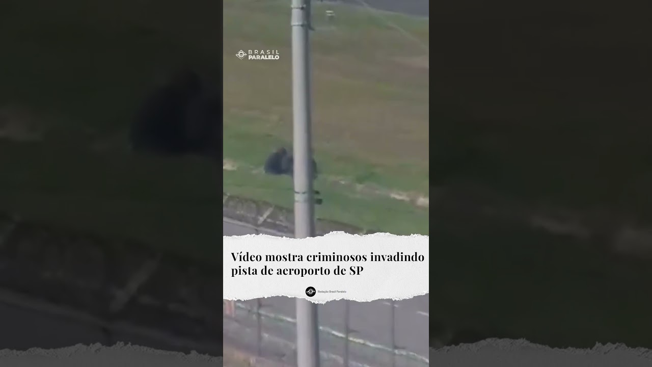Vídeo mostra criminosos invadindo pista de aeroporto de SP