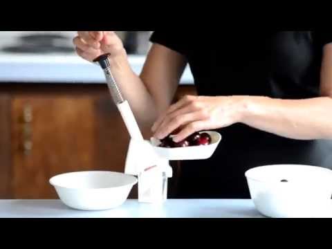 how to pit bing cherries