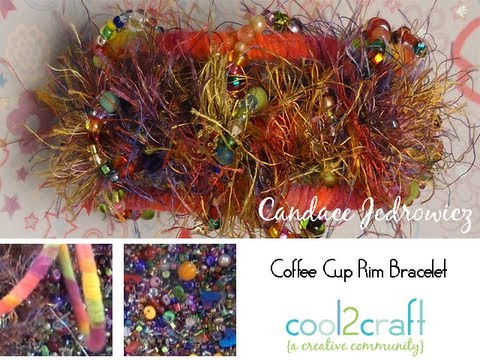 0 How to Make a Paper Coffee Cup Rim Bracelet by Candace Jedrowicz [Video]