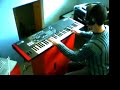 This is a music of my own, actually a simple theme that I like and keep improvising over, but it has no defined begin, ending or structure. Here I'm playing it on a monophonic synth, interleaving notes and using a lot of reverb to give them sustain...