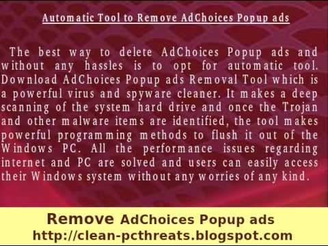 how to remove adchoices