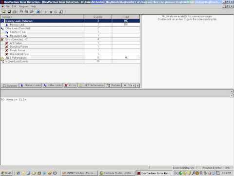 how to check memory leak in vs2008