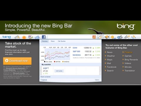 how to remove bing toolbar windows xp