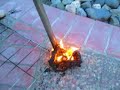 barbeque on fire