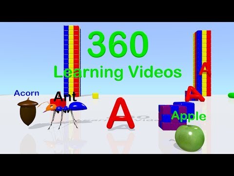 Letter A - 360 3D Animated VR Kids Video - YouTube