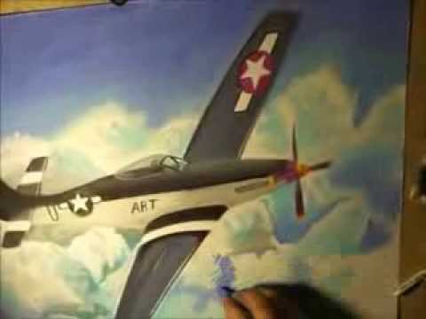 how to draw the p-51 mustang