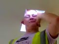 apprentice with head stuck