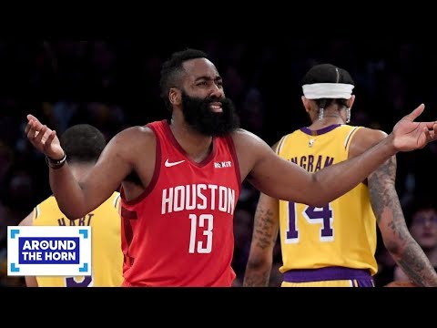 Video: Reacting to James Harden's call for Scott Foster to be banned from Rockets games | Around the Horn