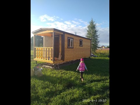 05. Брусовая баня.Видеоролик про мобильную баню из профилированно бруса от наших Заказчиков с описанием и отзывом