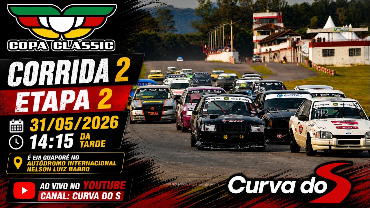 Copa Classic CORRIDA 2 - 2ª etapa Autódromo Guaporé 31.05.2026
