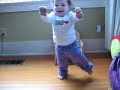 Caroline tries a few steps