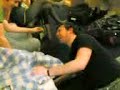 pourin beer on gavs face