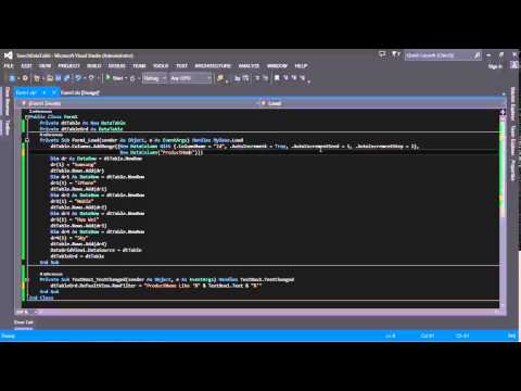 how to fill datagridview in vb.net