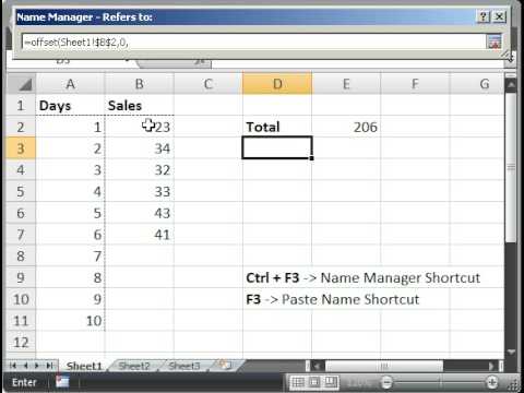 how to define range in excel