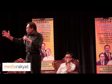anwar - Forum Laporan Audit Negara: Kepincangan Urustadbir,Ketirisan & Rasuah 11 Oktober 2013 8:30pm Dewan Sivik MBPJ, Petaling Jaya Ahli Panel: 1) YB Dato' Seri Anw...