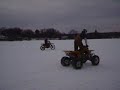 Riding ATV & Snowmobile, Dirtbikes, and Quads On Ice Riding ATV & Snowmobile, Dirtbikes, and Quads On Ice