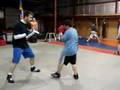 boxing at the FVGC . pad work and it's awesome