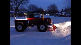 Homemade Tractor Plowing After Another Snow Storm