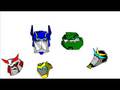 Transformers animated autobots heads made on paint