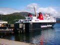 Caledonian McBrayne ferry disembarking at Ullapool Caledonian McBrayne ferry disembarking at Ullapool