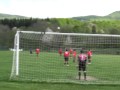 riscaldamento dell'ala matte grappa con cross al centro per willy in porta daniel spera di toccare un pallone....