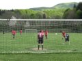 riscaldamento dell'ala matte grappa con cross al centro per willy in porta daniel spera di toccare un pallone....