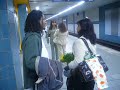 Critianos alegres saliendo de la casa del rey de los cielos. Critianos alegres saliendo de la casa del rey de los cielos.