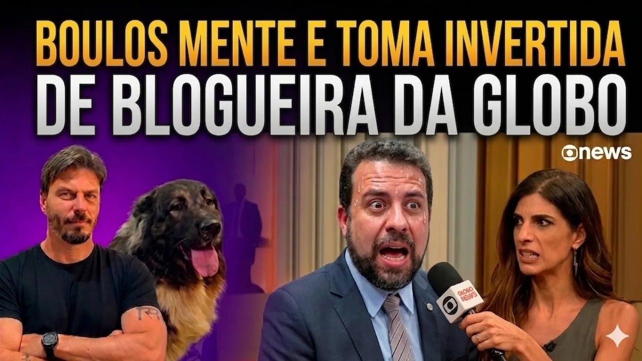 VERGONHA ALHEIA Boulos mente e toma invertida ao vivo de blogueira da Globo!