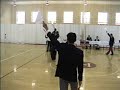 2004 Annual Harvard Invitational Shoryuhai Intercollegiate Kendo Tournament, Court A, end of first team game, Taisho match, UCSD=white, Harvard B=red.  UCSD Taisho is Kato-san, Harvard B Taisho is Savella-san.  Savella-san scores men point starting at 48 seconds.  Kato-san scores men point starting at 1:17 minutes and kote point starting at 1:48 minutes to win; UCSD wins Taisho match.  End of Game 1, UCSD wins Game 1.Complete team tournament player stats:Kato-san scored a total of 6 men and 4 kote out of a total possible 18 points (9 games including quarter-, semi-, and final).Kato-san lost 2 men and 1 kote pointsSavella-san scored a total of 1 men out of a total possible 12 points (Harvard B did not advance to quarterfinals).Savella-san lost 3 men and 1 kote pointsNote:  UCSD placed 2nd in the team tournament.This is the first game in the 2004 tournament for both teams.  In general, college players start practicing kendo when they first start college.For more information about the Shoryuhai, please visit: http://www.hcs.harvard.edu/~kendo/shoryuhai.php    Thanks to:Game - Kato-san, Savella-san, Shimpan, Courtside                 Staff, Harvard UniversityTournament Logistics - J. Jin, HRKC, HRKCAARecords - Courtside Staff, J. JinEquipment and Footage - C.K. Lin, J.H. LuCamera Operation - Hiroko(Post-Production - me)