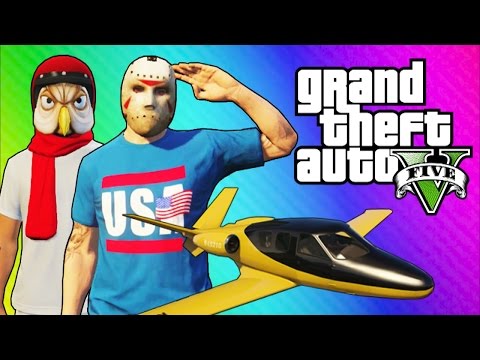 GTA 5 Online Funny Moments - Under Map Glitch, Epic Fails, White Circle Easter Egg!
