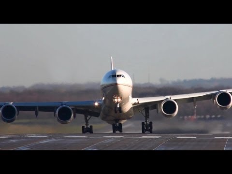 Airbus A340-600 Departure at Düsseldorf - Etihad Airways (HD)