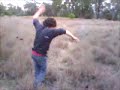 james shooting my shotgun one handed
