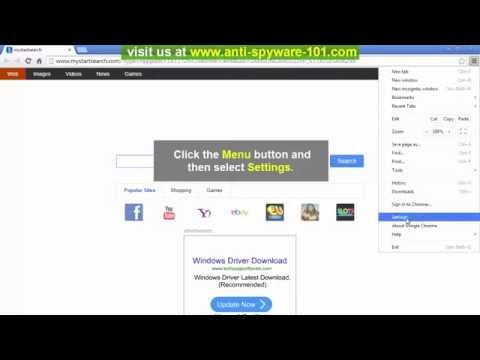 how to remove mystartsearch