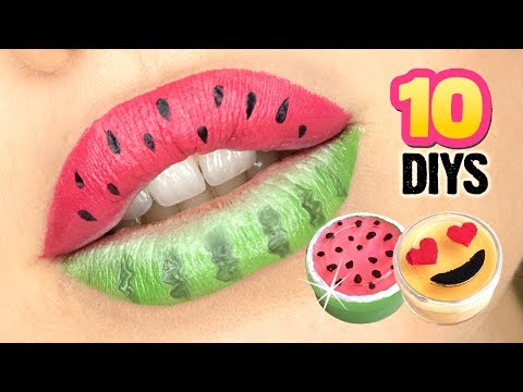 Die 10 SCHNELLSTEN Lippenbalsam DIYs! Nutella, Emoji & Wassermelone 🍉😍
