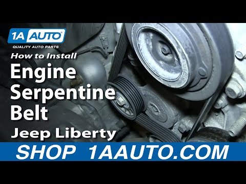 How To Install Replace Engine Serpentine Belt Jeep Liberty