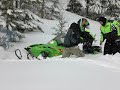 Barrets first time on a snowmobile.