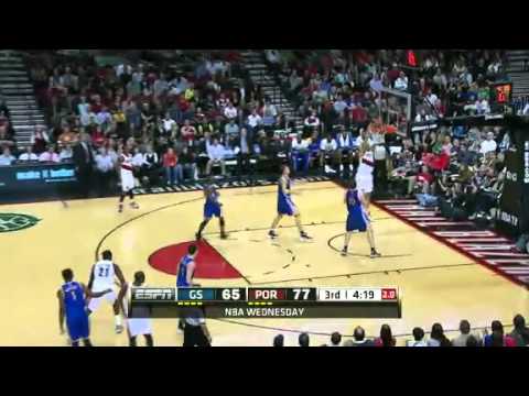 Felton to Batum alley oop dunk on the Warriors