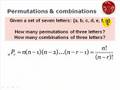 Combinations and permutation