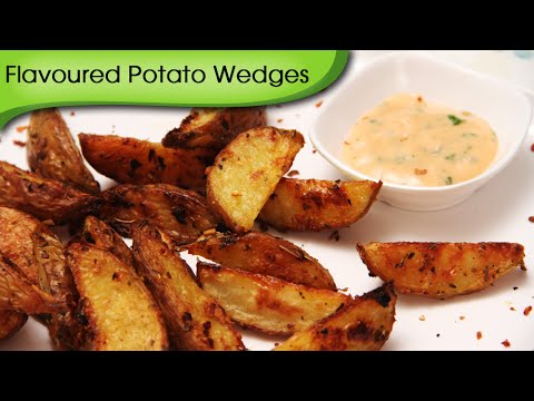 Flavoured Potato Wedges – Quick Easy To Make Homemade Appetizer Recipe By Ruchi Bharani