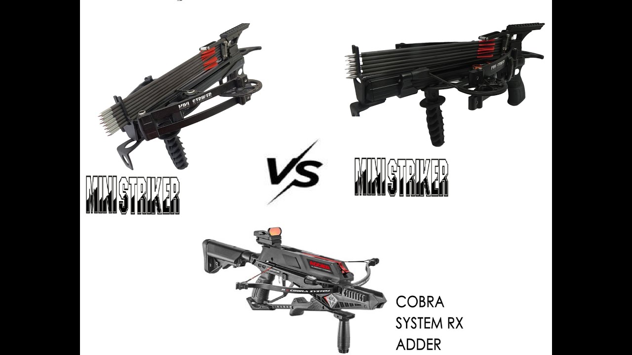 Repeating crossbow showdown..130lb Cobra Adder RX vs 120lb Mini Striker vs 150 Mini Striker RD