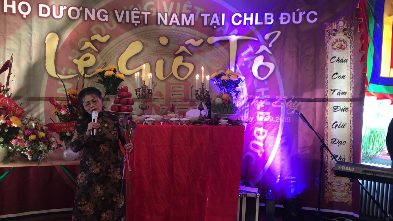 CHỊ MINH MAI HÁT MỪNG LỄ GIỖ TỔ DÒNG HỌ DƯƠNG VIỆT NAM TẠI CHLB ĐỨC