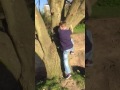 Ruben trying out his climbing skills in the local park