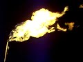 Abfackeln von Gas in Osterwald