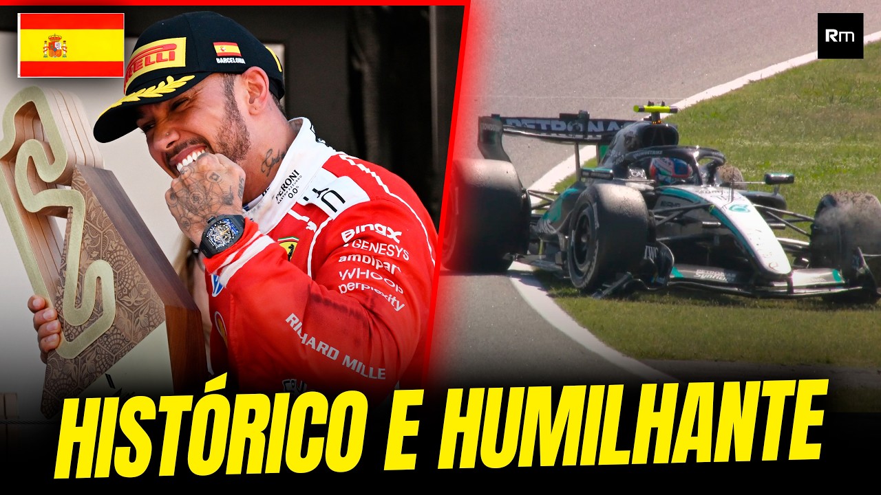 HAMILTON HISTÓRICO VENCE GP BARCELONA E ANTONELLI HUMILHA RUSSELL ANTES DE ABANDONO