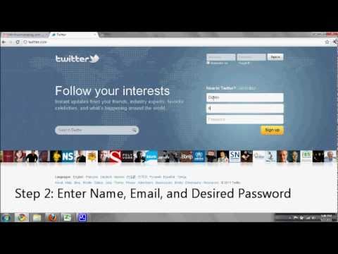 how to sign up with twitter