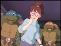 hilarious enteraction with the amazing teenage mutant ninja turtles and their co-star april o'niel hahahahahaha