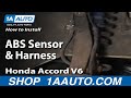 How To Install Replace ABS Sensor and Harness Honda Accord Odyssey Acura CL 1AAuto.com