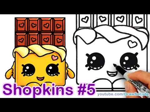video-linktoworks-How to Draw Shopkins 'Cheeky Chocolate' Chocolate Bar step ...